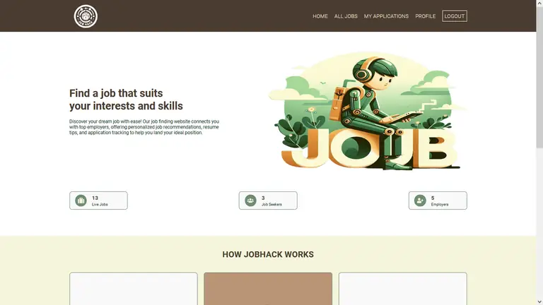 Screenshot of JOB HACK